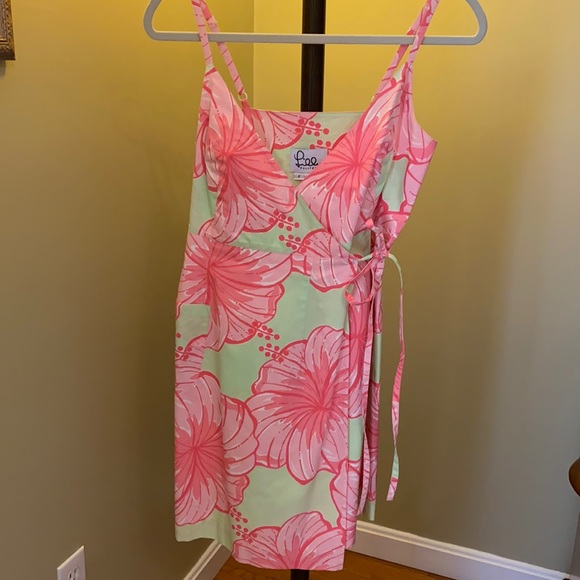 Lilly Pulitzer Floral Wrap Mini Dress
